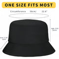 Polyester Bucket Hat for Women Men Sun Beach Fishing Cap