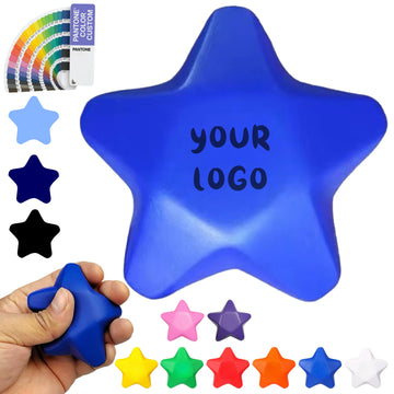 Custom 3" Soft Pu Foam Star Stress Reliever