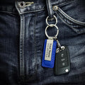 Personalized Engraved PU Leather Metal Keychain