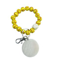 Sport Beaded Bracelet Keychain Baseball Softball Key Ring