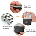 Stainless Steel Wavy Slicer for Potatoes & Fruits