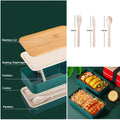 47Oz Japanese Double Bento Box Included Cutlery