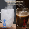 12 Oz Clear Double Glass Insulated Coffee Mug With Handle