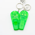 Portable Mini Plastic Whistle Keychain LED Light