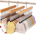 Wooden Cap Organizer Hanger With 12 Stainless Steel Clips