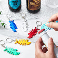 Fish Bone Bottle Opener Keychain