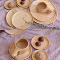 Round Solid Wood Plate