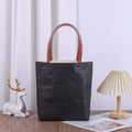 Washable Kraft Dupont Paper Tote Bag With Canvas Inner
