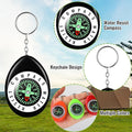 Oval Shape Compass Swivel Keychain
