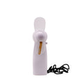 Personalized Light Up LED Mini Handheld Fan with White Handle