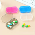 Portable 2-compartment Pill Box