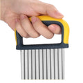 Stainless Steel Crinkle Cutter Knife With Protective Cover