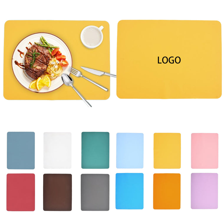 Pure Color Food-Grade Non-Slip Silicone Placemat For Kids
