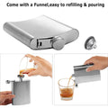 8 Oz Stainless Steel Flask Hip Flask W/ Hinged Cap