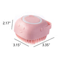 Pet Bath Silicone Brush With Shampoo Dispenser