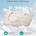 Lightweight Quilted Puffer Tote Bag With Zipper