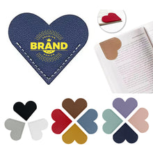 Cute Leather Heart Corner Bookmark