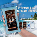 IPX8 Waterproof Phone Pouch Clear Touch Travel Lanyard