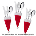 Mini Christmas Santa Hat Cutlery Set Holders