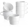 8oz Porcelain Novelty Stackable Latte Cups