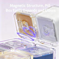 Magnetic Cube-Shaped Pill Box With Handle