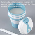 12 Oz Collapsible Travel Cup With Straw