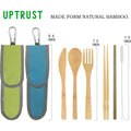 7 In 1 Portable Bamboo Outdoor Cutlery Set