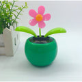 Solar-Powered Dancing Flower Toy Car Decor