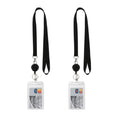 Clear Vertical Id Badge Holder With Lanyards
