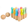 12-Piece Wooden Toddler Bowling Toy Set