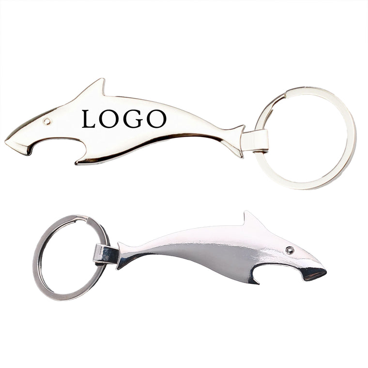 Shark Metal Bottle Opener Keychain