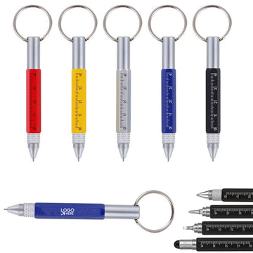 Mini 6 In 1 Tool Pen Practical Keychain