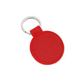 Round PU Leather Keyring with Metal Ring