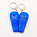 Portable Mini Plastic Whistle Keychain LED Light