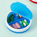 Round 4 Compartments Rotating Pill Box Or Pill Case