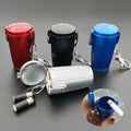 Mini Metal Trash/Garbage Can With Keychain Ashtray Cigarette Saver