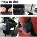 Foldable Waterproof Car Trash Can Car Storage Organizer