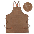 Waterproof Baking Shop Work Canvas Apron W/ Adjustable Strap