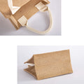 Two Tone Burlap Bag
