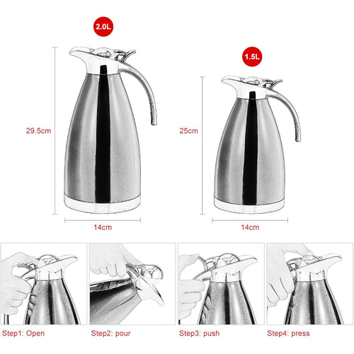 1.5 L Double Wall Vacuum Insulated Stainless Steel Pitcher