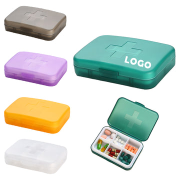 Six Compartment Pill Dispenser Tablet Box