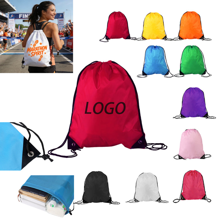 210D Waterproof Polyester Drawstring Storage Bag