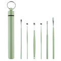 6Pcs Portable Stainless Steel Ear Scoop Set W/ Storage Box