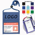 Clear Window Pocket w/ Back Zipper Neck Wallet