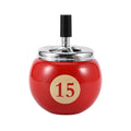 Billiards Shaped Ashtrays Windproof Metal Ashtray W/ Lids