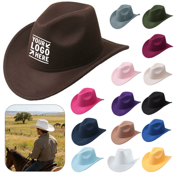 Western Cowboy Hat Curled Brim