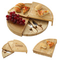Multi-Tiered Bamboo Charcuterie Board with Knives
