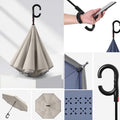 8 Bone Long Handle Reverse Automatic Umbrella