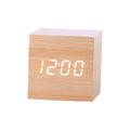 Wood Voice-Controlled Silent Electronic Clock