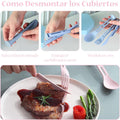3 In 1 Wheat Straw Flatware Set